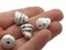 4 14mm Porcelain Snake White Spotted Porcelain Glass Animal Beads